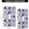 Mexican Talavera Tile Light Switch Cover 1-Gang,Single Toggle Decorative Switch Wall Plate Cover Faceplate,4.50" X 2.76"inch