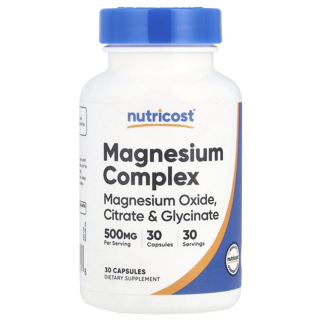 Magnesiumkompleks, 500 mg, 30 kapsler