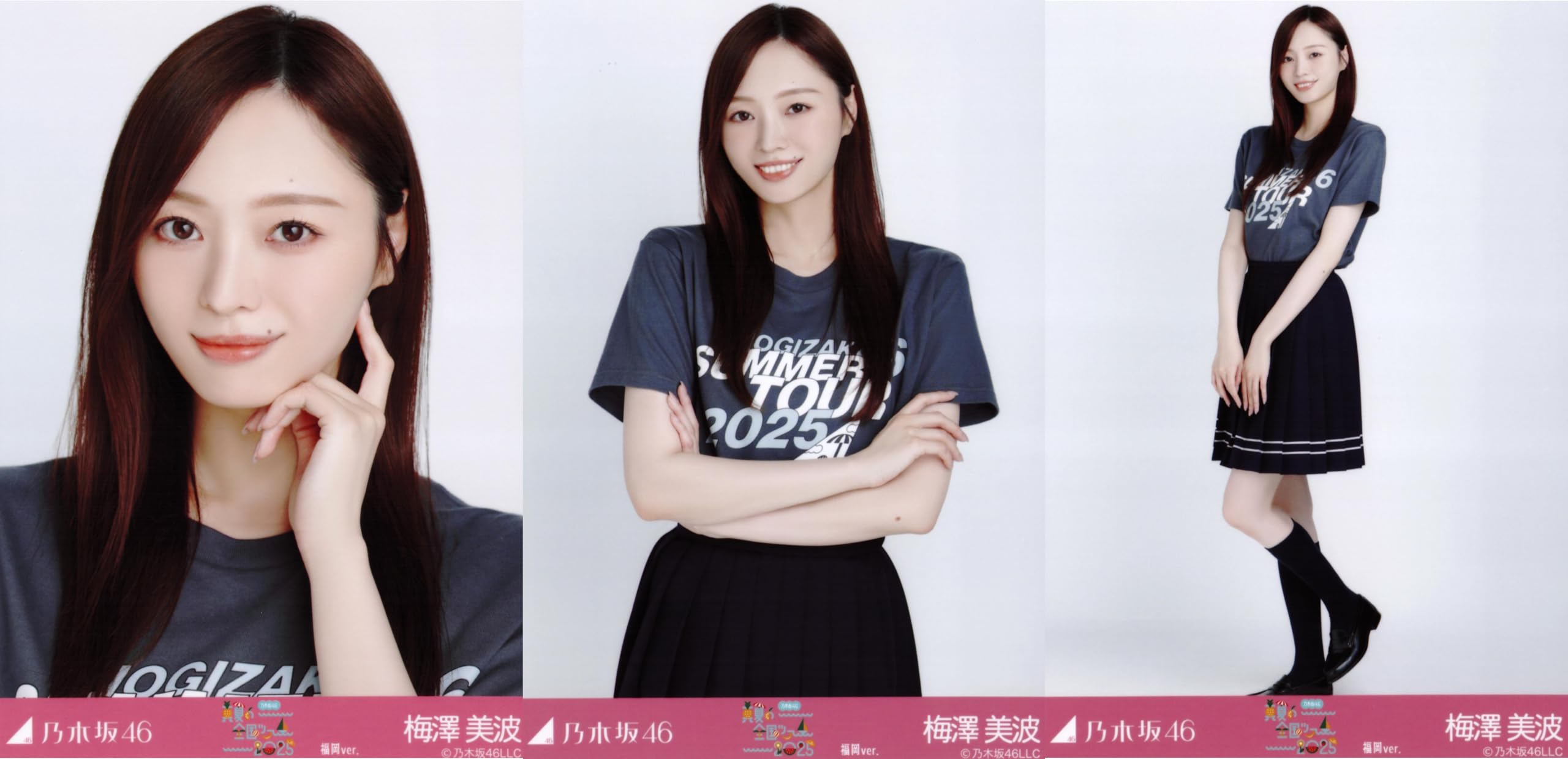 

Nogizaka46 Photo: Midsummer National Tour 2025 T-shirt Fukuoka ver. Complete set of 3 Minami Umezawa