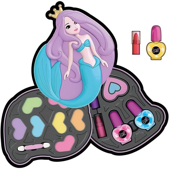 Clementoni - Crazy Chic - Palette de maquillage Sirène - 2 palettes de fards à paupières