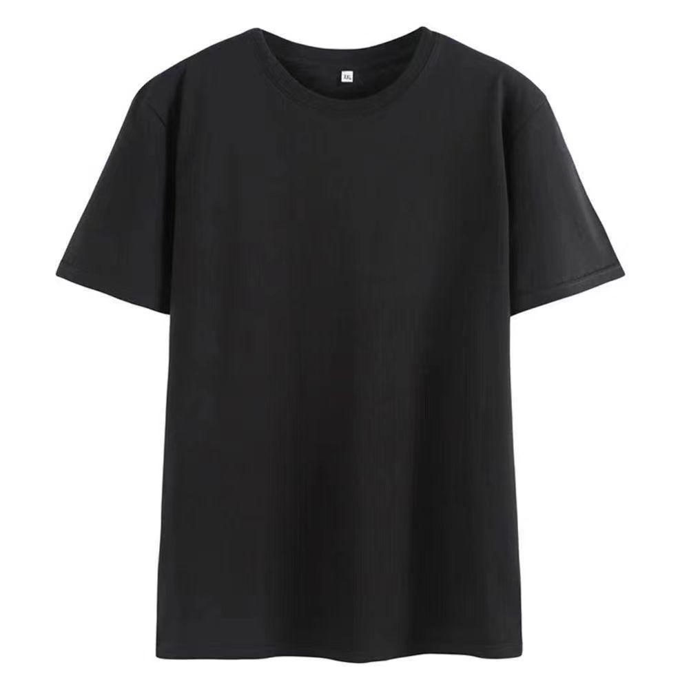 Available: Men's 180g Cotton Crew Neck Short Sleeve T-Shirt - Solid Color, Pure Cotton, Ideal for Summer and Advertising.