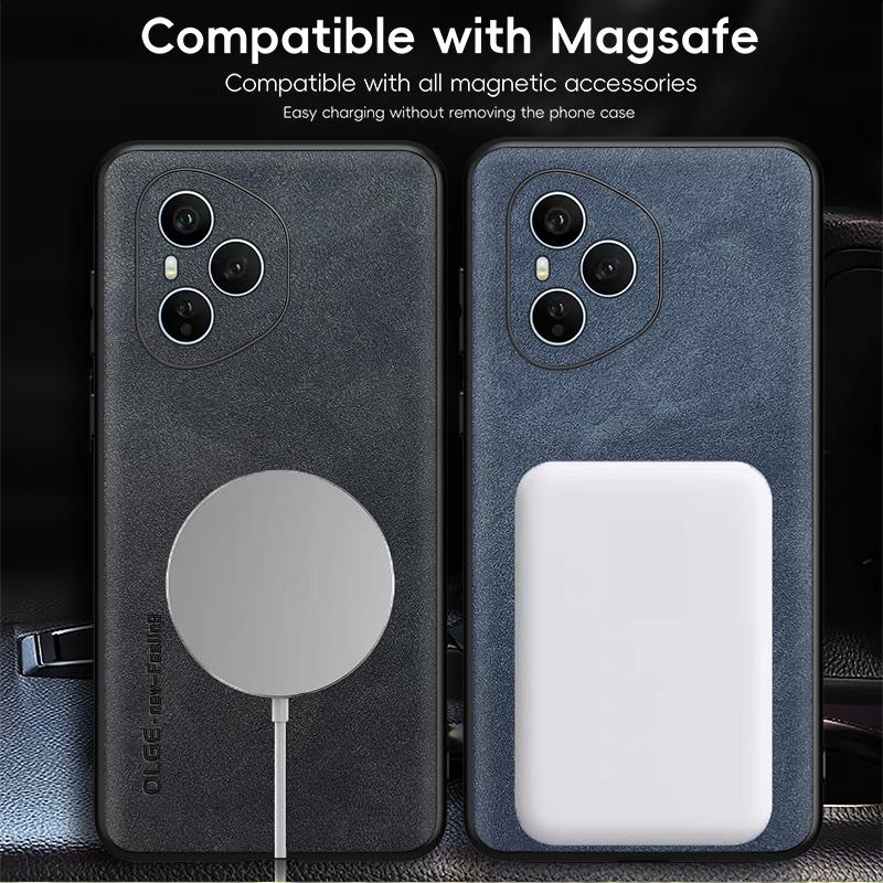 Classic Retro Leather Soft Case for Honor 400 300 200 100 90 80 70 60 Magic 7 6 5 4 3 Pro Lite Magnetic Wireless Charging Cover