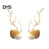 1 Pair Hair Pins LED Light Antler Decor Luminous Hair Clips Lightweight Easy To Wear Hairpins Christmas Hair Accessories