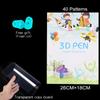 Drawing Book for 3D Printing Pen Reusable Colorful 40 8 Patterns Thick Paper Clear Plate Painting Template for 3D Pen Kid Gifts