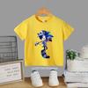 Japanese Cute Sonic Cartoon Print Boys TShirt Summer Short Sleeved Fashion Casual Top Breathable Daily Clothes for Little Kids