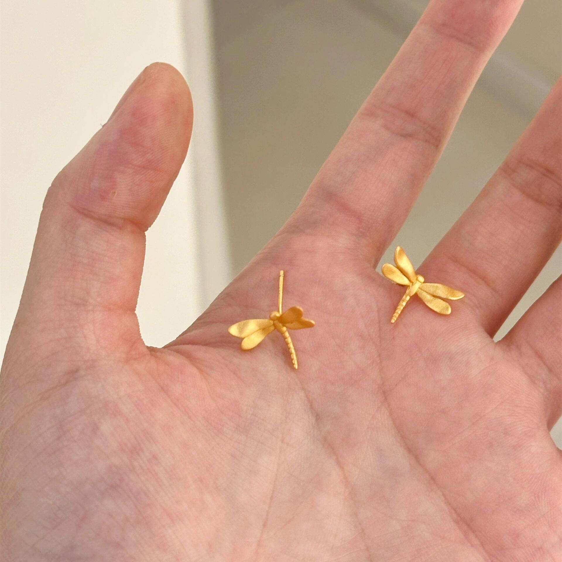 

Новые китайские серьги-стрекозы женские ретро национальный стиль элегантный темперамент праздничные позолоченные серьги-бабочки серьги