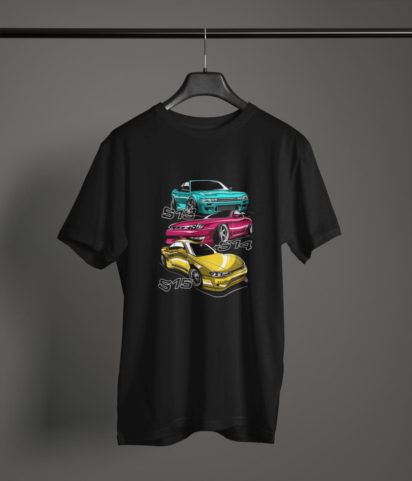 

Футболка с фан-артом Silvia 100% хлопок Nissan S-Chassis JDM Дрифт-авто Графическая футболка 4XL