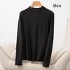 Long Sleeve Female Cold Basic Warm Shirt Autumn and Winter Bottoming Shirt Grinding Hair Herringbone Line Heating Inner Take Outside Wearing Tops
