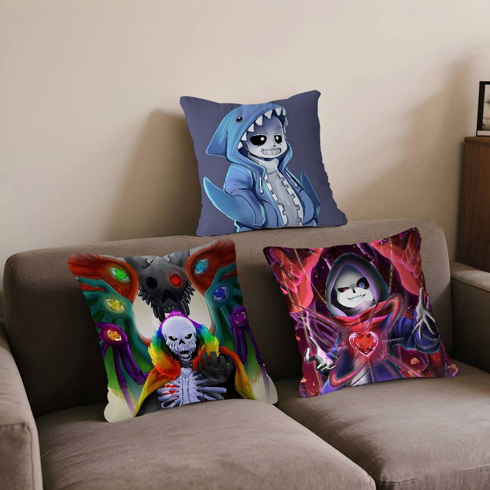 SANS U-Undertale Decorative Room Aesthetics Pillow Case Home Decor Bedroom Sofa Bed Couch Pillow Cover 45x45
