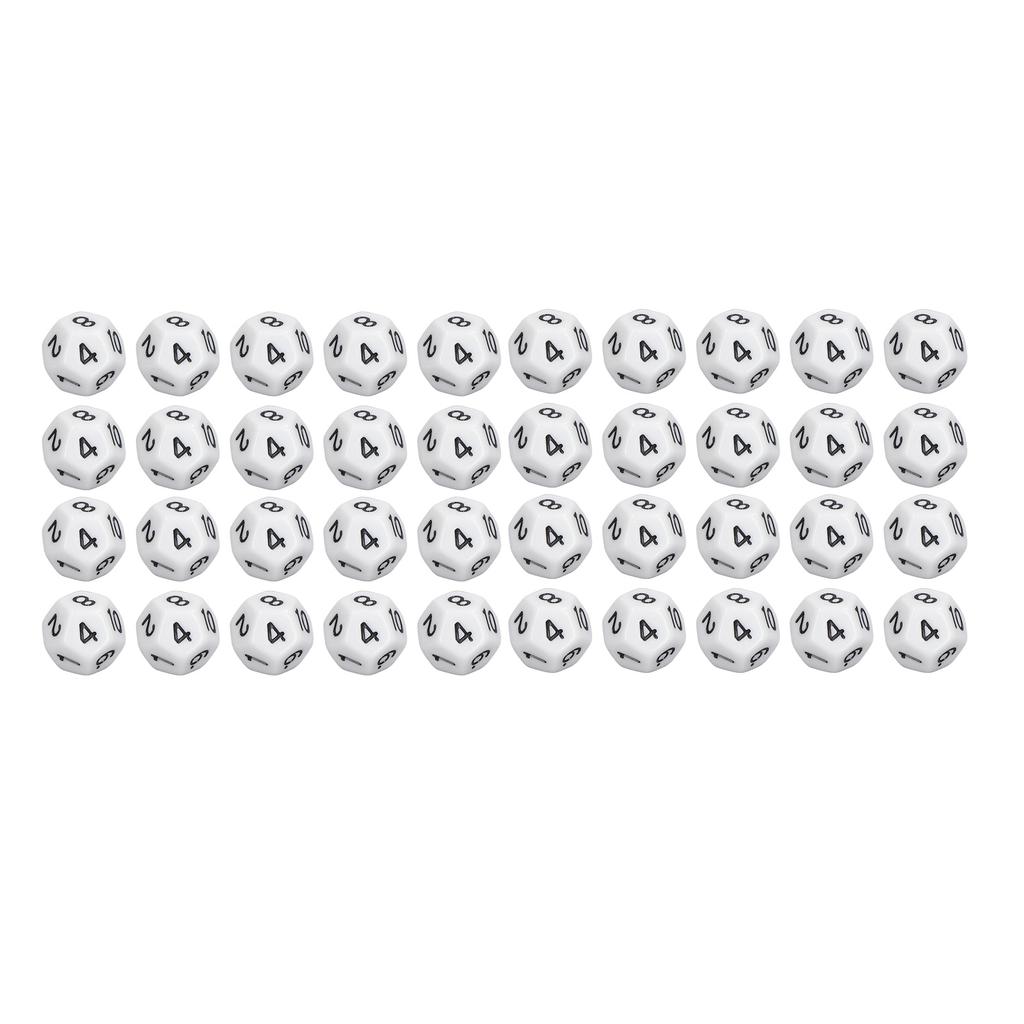 40Pcs 12 Sided Dice Set Polyhedral Dice for Family Party Board Game Pub Game