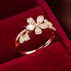 Elegant Exquisite Diamond Flower Design Women's Ring