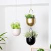 Minimalistisk smidesjärns hängande blomkruka - Kreativ Pothos-korg för balkongbutiksfasaddekor