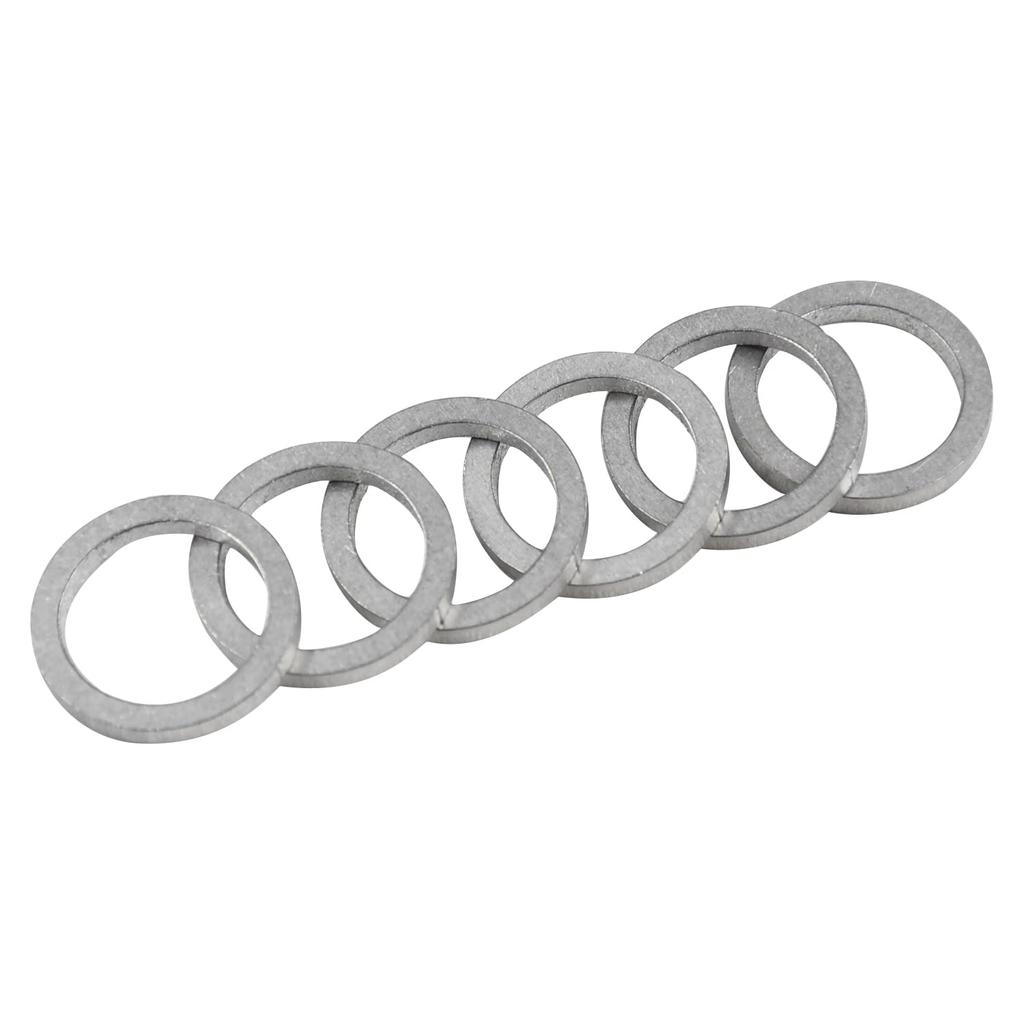 6PCS 90430-14M09-00 Oil Drain Plug Gasket, 90430-14228-00 Crush Washer Seal Ring Compatible with Yamaha Outboard F15 F20 F25 F30 F40 F50 F60 F70 F80