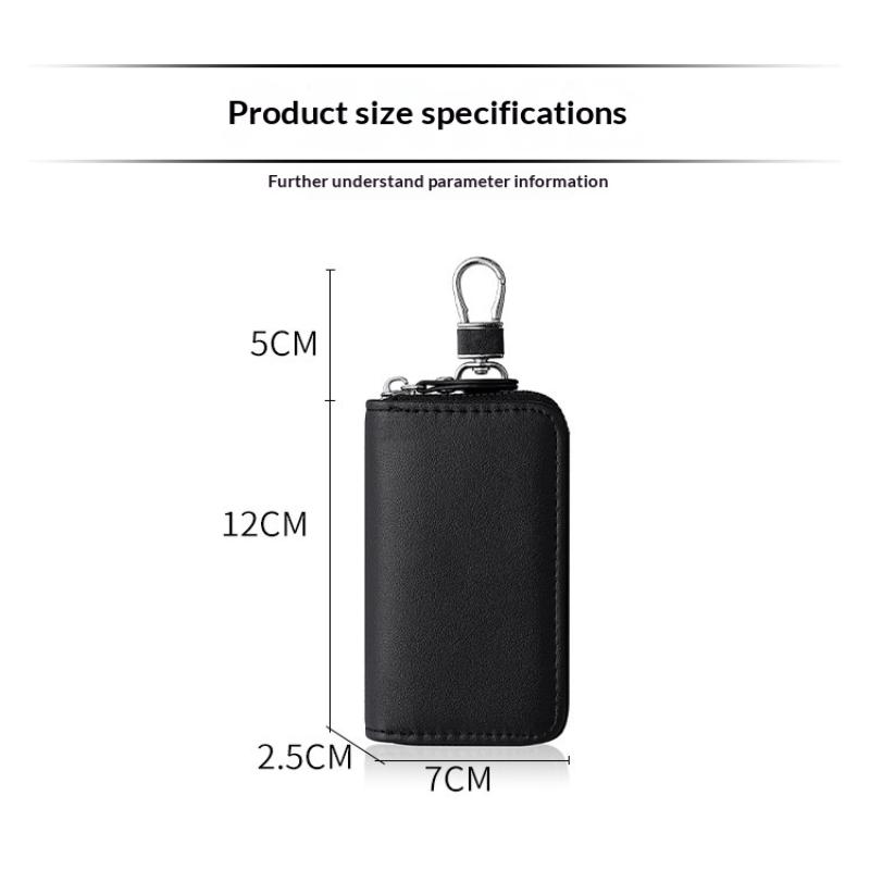 Zipper Key Bag for Men and Women Large Capacity Car Key Holder Ideal for Waist Hanging