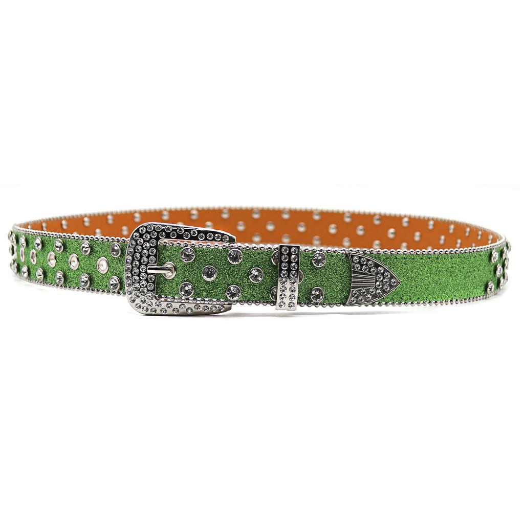 Special European And American Rhinestone Belts, Personalized Trendy Men'S Trendy Men'S Jeans, Versatile Belts, And High-End Belts.