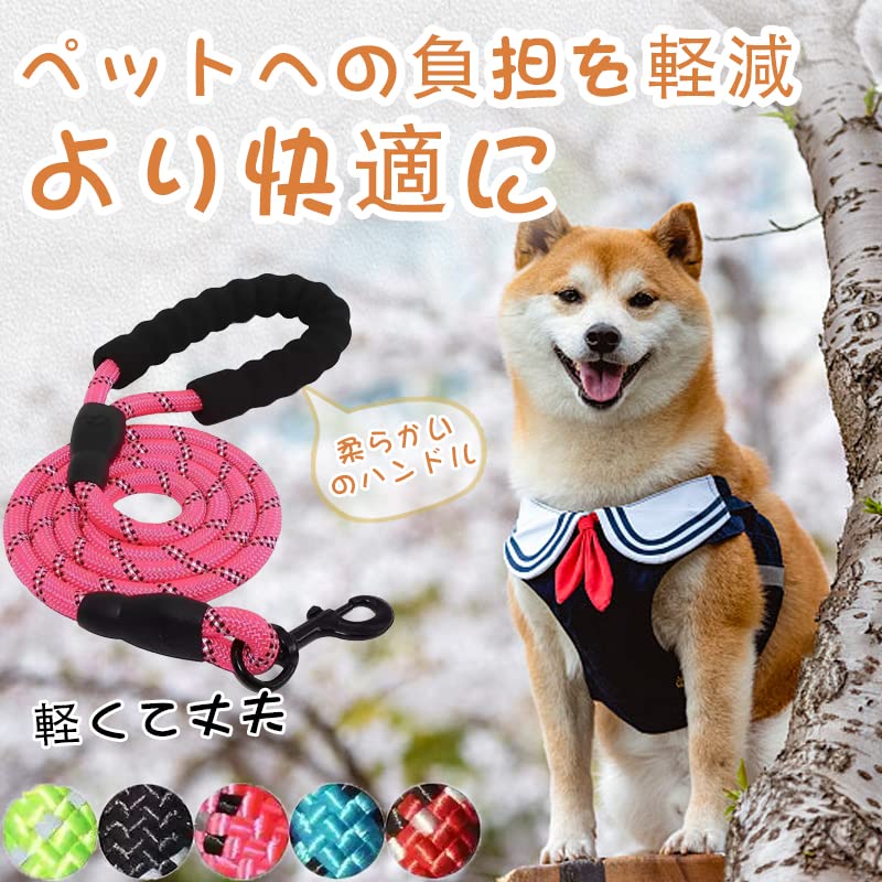 SUSWIM Durable Dog 150cm x with Sponge Handle and Highly Visible Luminous Suitable for Medium and Large Bonus Hognse Included Leash, 1.2cm,