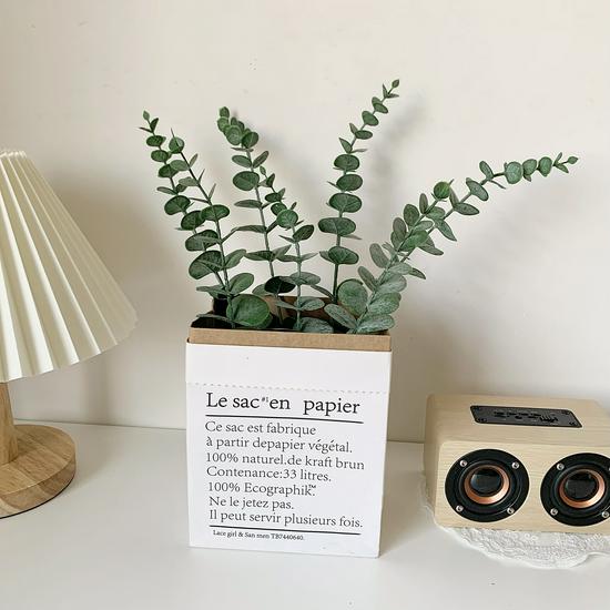 Retro Eucalyptus Money Leaf Branch: Artificial Green Plants for Flower Arrangements, Nordic Style Decor