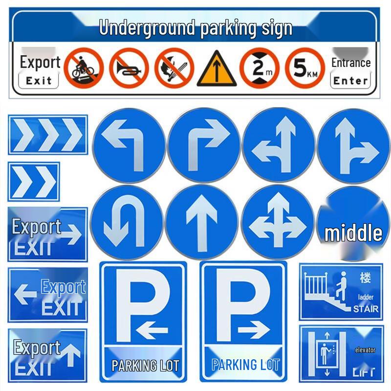 Traffic and Road Signage: Signposts, Parking Lot, Height & Speed Limits, Highway Warnings, Anti-Collision Signs