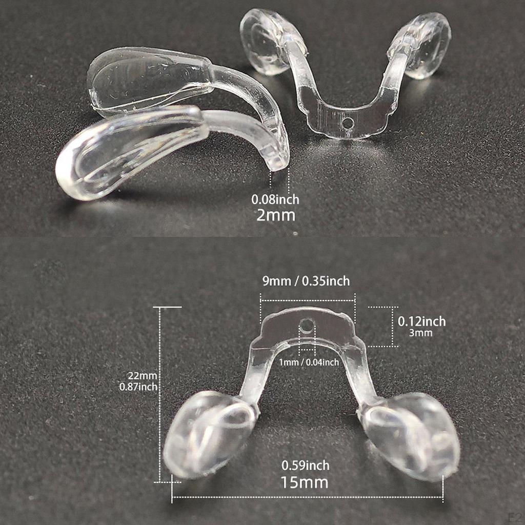 6x Nosní podložky na brýle Oprava brýlí Průhledné Protiskluzové Pevné Nosní podložky Lehké Tvar U