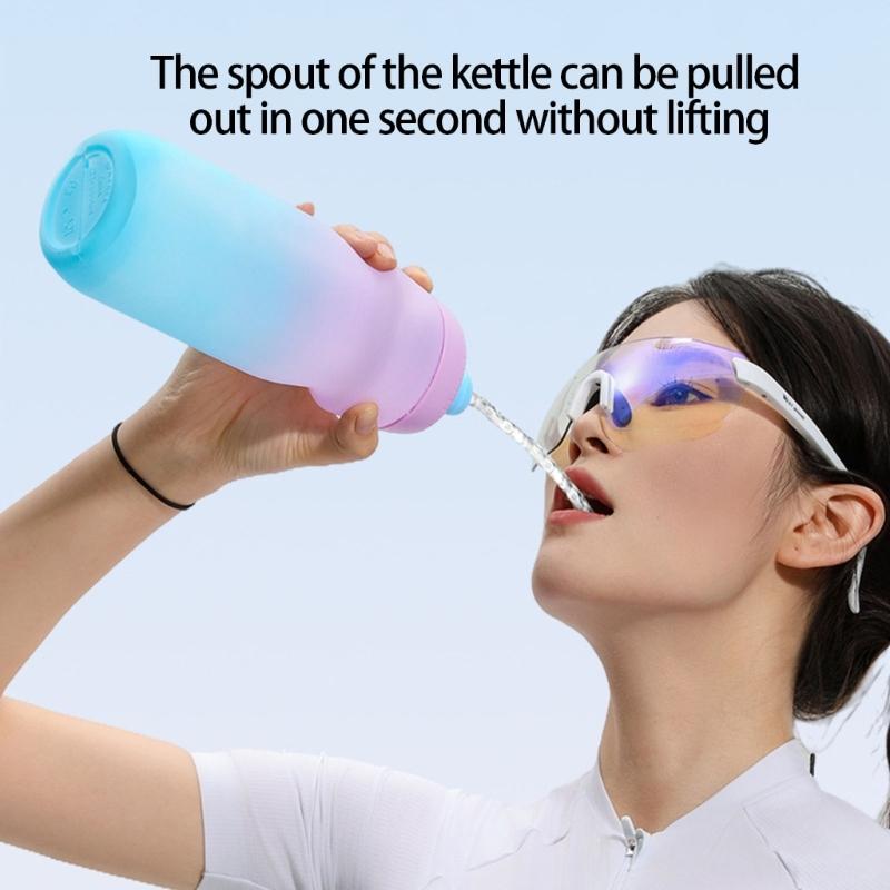 Squeeze Type Sport Bottle 650ml Large Capacity Bicycles Water Kettle Road Bike Portable Kettle with No Lift Nozzle