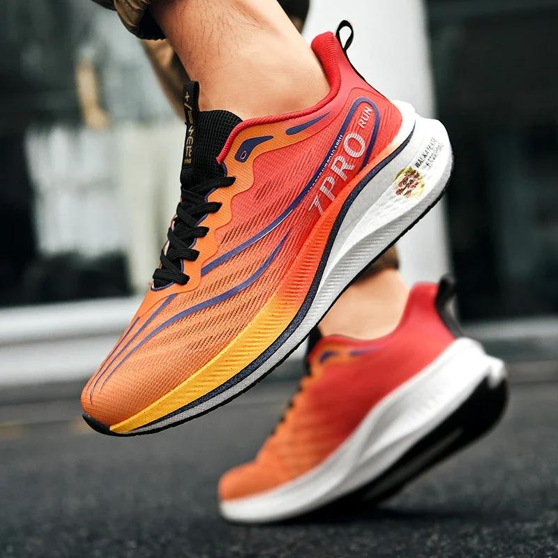 2026 New Summer Carbon Plate Friction Sound Racing Running Shoes for Both Men and Women, Couple Sports Shoes36-45