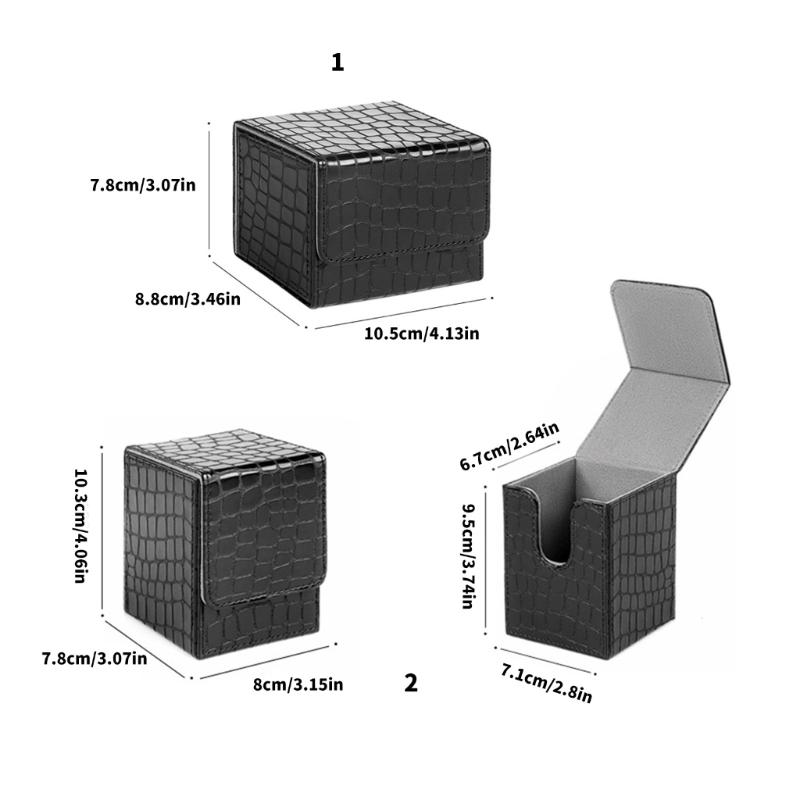 Magnetic Playing Cards Deck Card Storage Box for Game Cards Storage PU Leather Deck Card Box Card Deck Case Cards Box