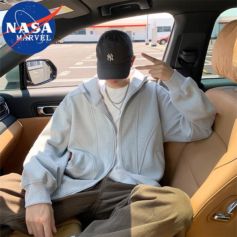NASA MARVEL Men's Autumn/Winter Hooded Zipper Sweatshirt