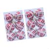 Plastic Plaids Design Festival Ornament 6cm Christmas Tree Decoration Balls