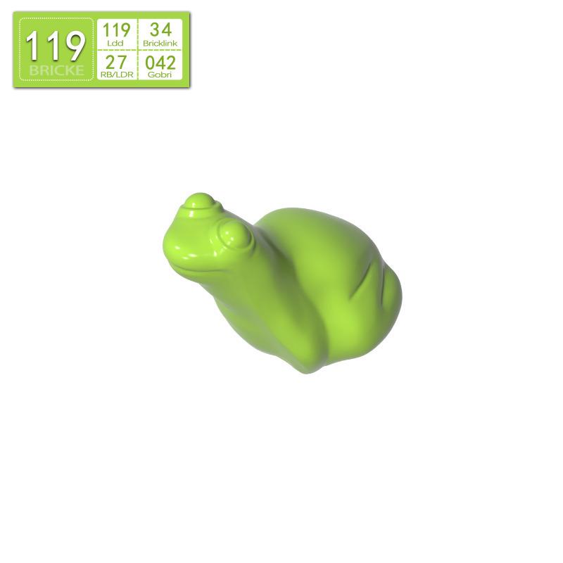 BRICKE Zhuan Ke Frog & Toad, Compatible with LEGO 33320 Building Blocks, MOC Science Education Assembly Parts. 50g (~175 pcs) трава зеленый