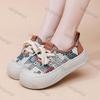 Women Sneakers 2025 Autumn New Comfortable Height Increase Lace Up Casual Shoes Round Toe Outdoor Non Slip Canvas Shoes