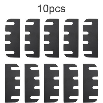 10Pcs Door Hinge Shims 0.030 Inch Thickness 4 Inch Hinge Shims For Door Hinge Repair Kit Black PVC Hinge Shim