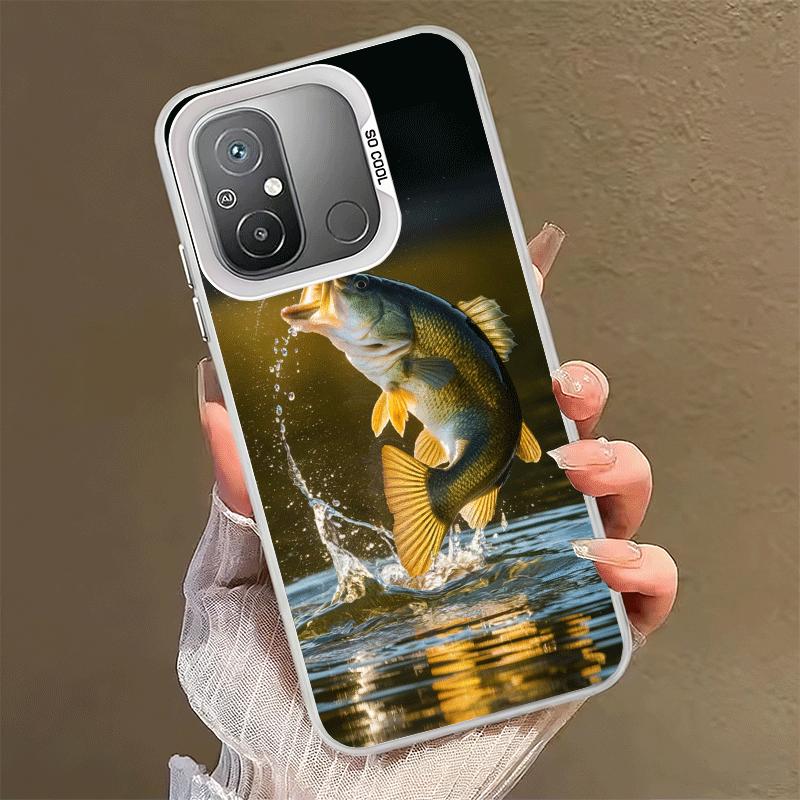 Carp Fish Fishing Rod Shockproof Phone Case for Xiaomi Poco X7 X6 X5 X3 Pro F7 Ultra M8 Redmi 15C 15 14C 13C 12C 10C 13 12 10