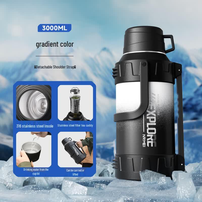 Youluo 2L Large Capacity Insulated Water Bottle with Straw
