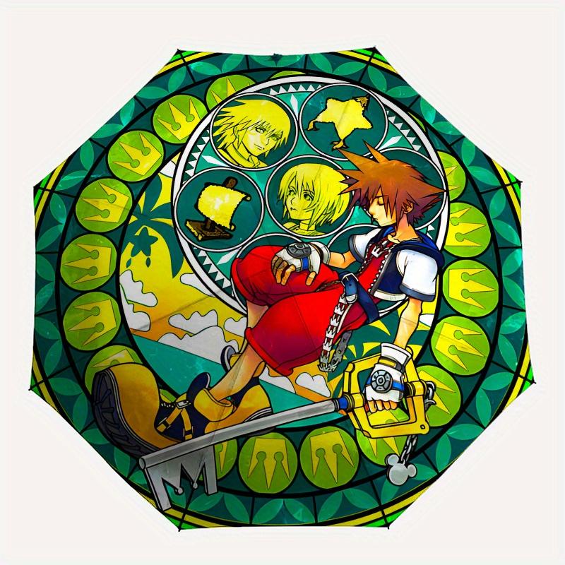 Stained Keyblade Art Print: Kingdom Hearts Fan ArtworkUmbrella, Portable 3-Fold Compact Umbrella for Men & Women Gift