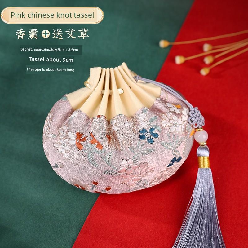 Dragon Boat Festival Incense Bag, Mugwort Leaf Incense Bag, Mosquito-Repelling Incense Bag, Ancient Style Embroidery Gift, Portable Decorative Pendant