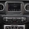 For Jeep Wrangler JL 2018-2023 Gladiator 2020-2023 Car Interior Button Panel Decoration Protection Carbon Fiber Sticker