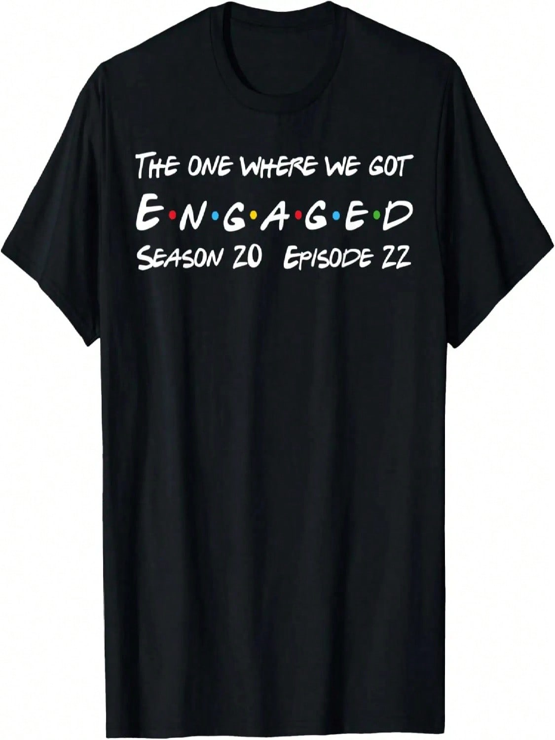 Matching Friends Themed Engagement 2022 For Couples T-Shirt S разноцветный