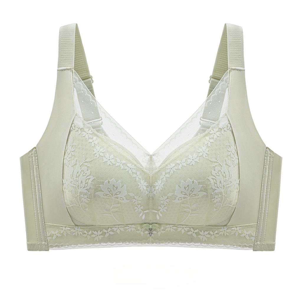 Gather Bra Women's Thin Plus Size Bra No Steel Ring Adjustable Breast Collection Bra