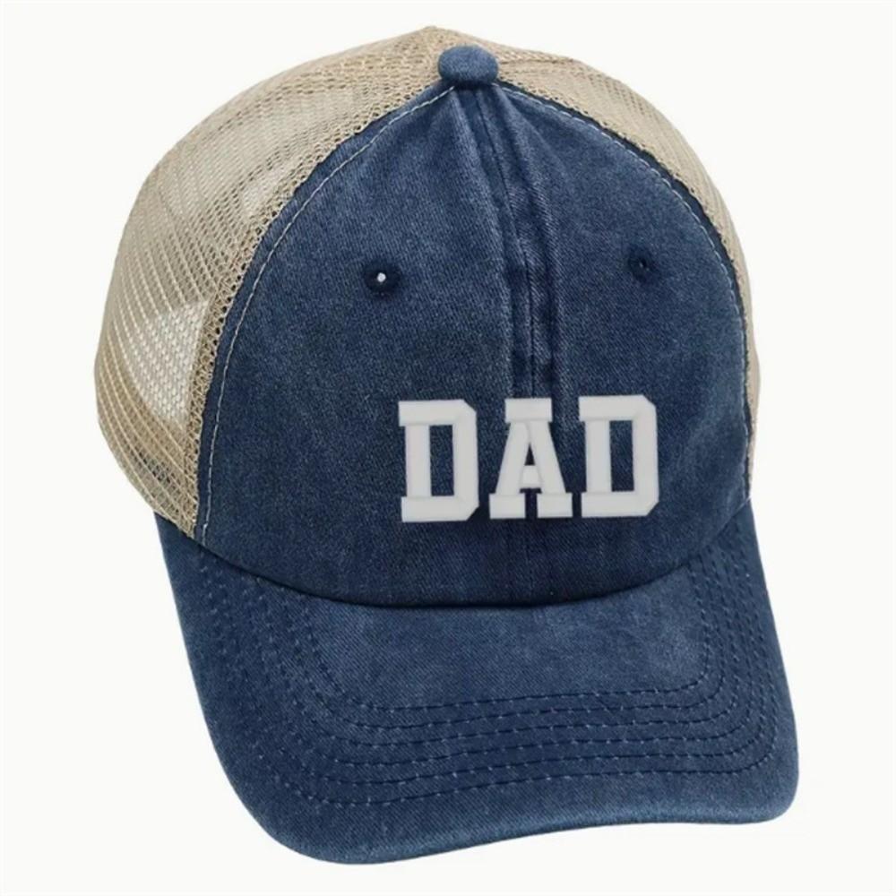 Visors DAD MOM Baseball Hats Mesh Net Sunscreen Hats Washed Distressed Faded Cap  for Man Women