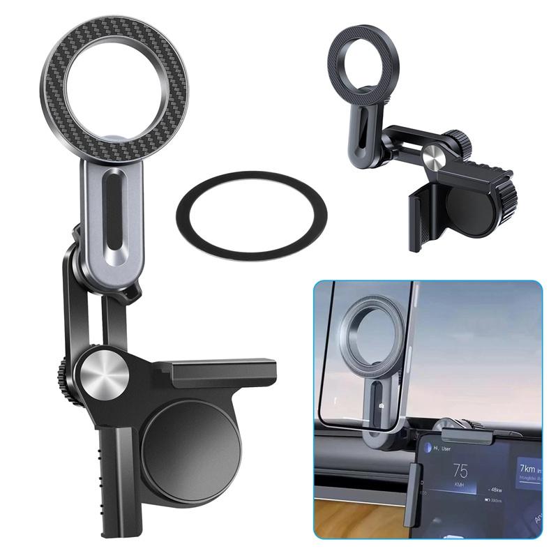 Phone Car Holder For Tesla Model 3/Y Central Control Screen Magnetic Car Phone Holder 360 Degree Rotation Screen Holder