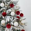 Velvet Solid Color Christmas Ornament Balls Set - 12pcs with Gift Box