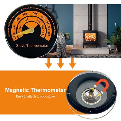 Wood Stove Thermometer Magnetic Oven Stove Temperature Meter Stove Top Thermometer for Wood Burning Stoves Gas Stoves