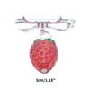 Simple Strawberry Pendant Brooch Lapel Pins Cute Dress Jackets Backpacks Badge Jewelry Fashion Clothing Pin Gifts