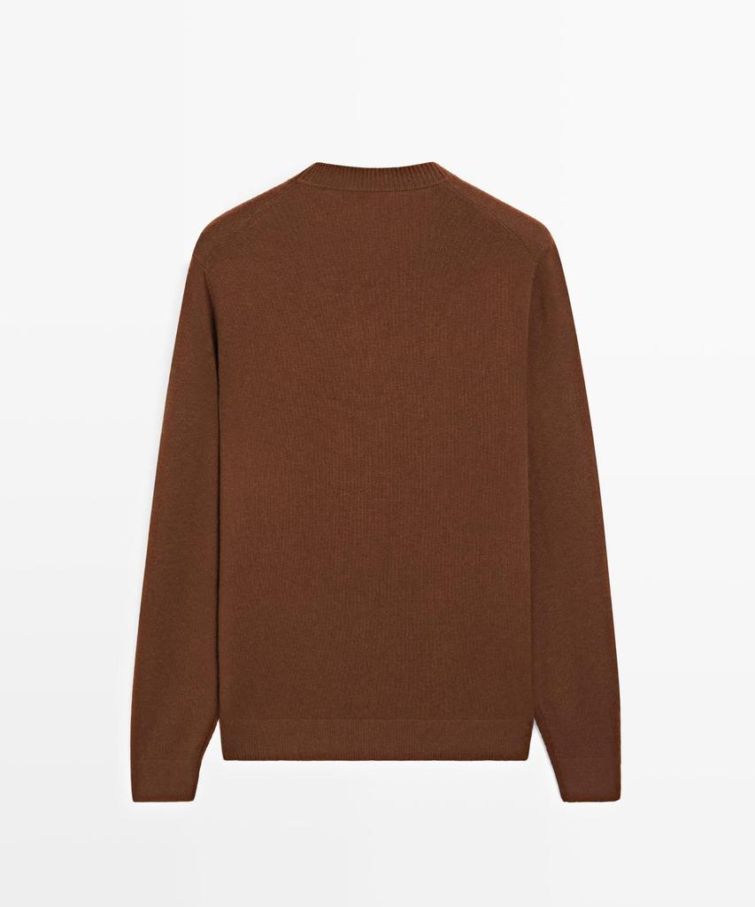 Masimodutti Wool Cotton Round Neck Knit Sweater