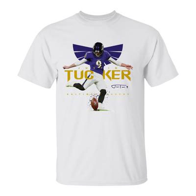 Justin Tucker 09 Baltimore Ravens חולצת טריקו לשני המינים