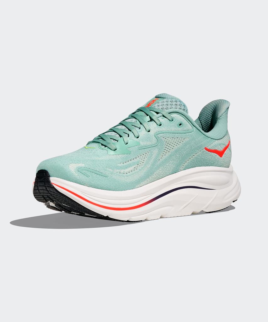 Hoka (Male) Clifton 10 - Sage:Neon Flame / 1162030-Sgnn