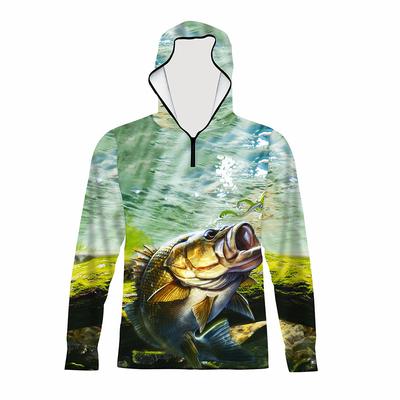 Sonnenschutzanzug für Herren, atmungsaktiver Sonnenschutzanzug für Outdoor-Angeljacke, Angelanzug für Herren, Angelanzug mit Kapuze