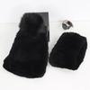 New Fashion Knitted Good Elastic Real Fur Scarf Hat Sets Women Winter Warm Natural Rex Rabbit Fur Scarves Hats Sets