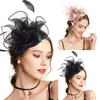 Feather Fascinators Flower Headpiece Tea Party Women'S Solid Mesh Headdress Hair Accessories House Headband Opaska Do Wlosow