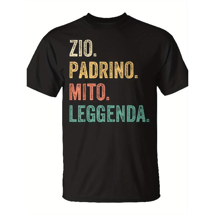 Men S Godfather Baptism Confirmation T-Shirt - Black Spanish Legacy Words (Zio, Padrino, Mito, Légenda) Bold Print Graphic Tee - Regular Fit Casual S чёрный